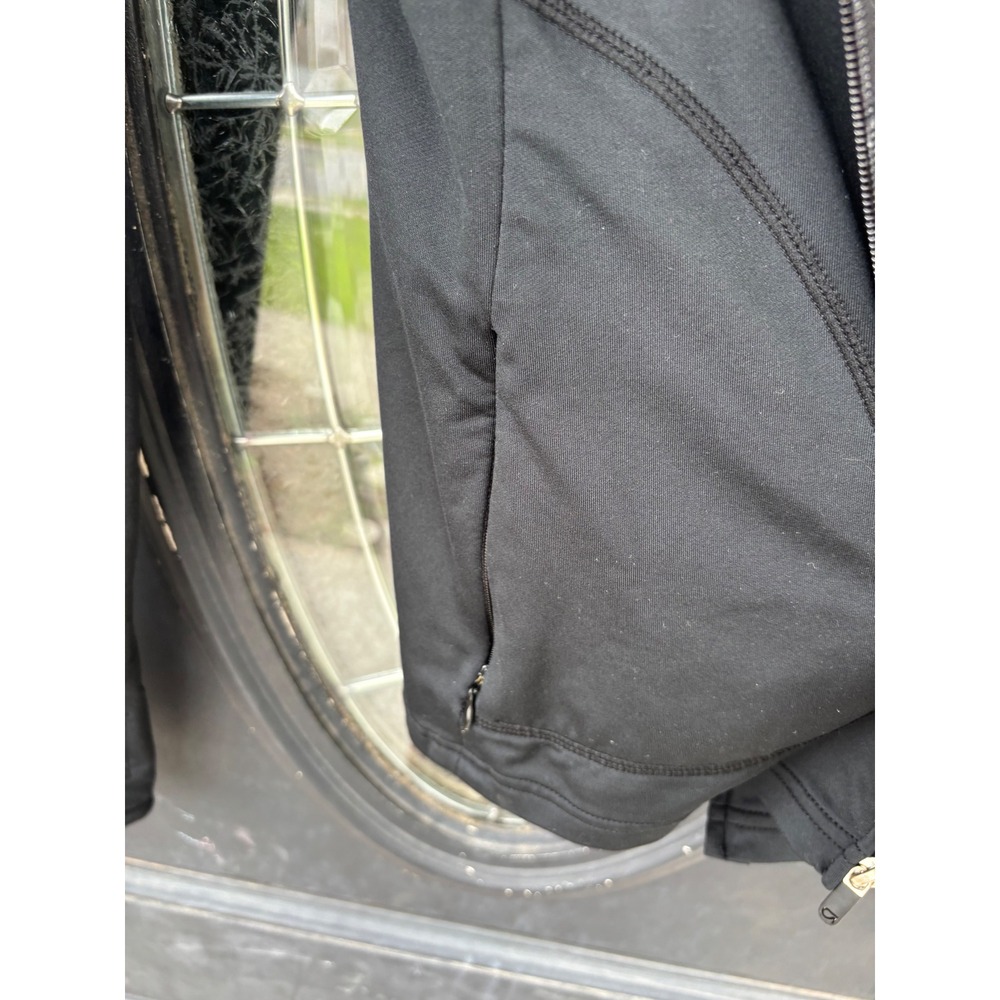 GapFit Womens Black Full Zip Active Jacket‎ Thumbholes Mock Neck XS - Picture 7 of 8